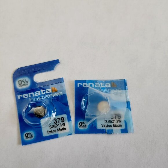 NEW Renata 379 SR521SW Watch Batteries, 2ct - Picture 2 of 3